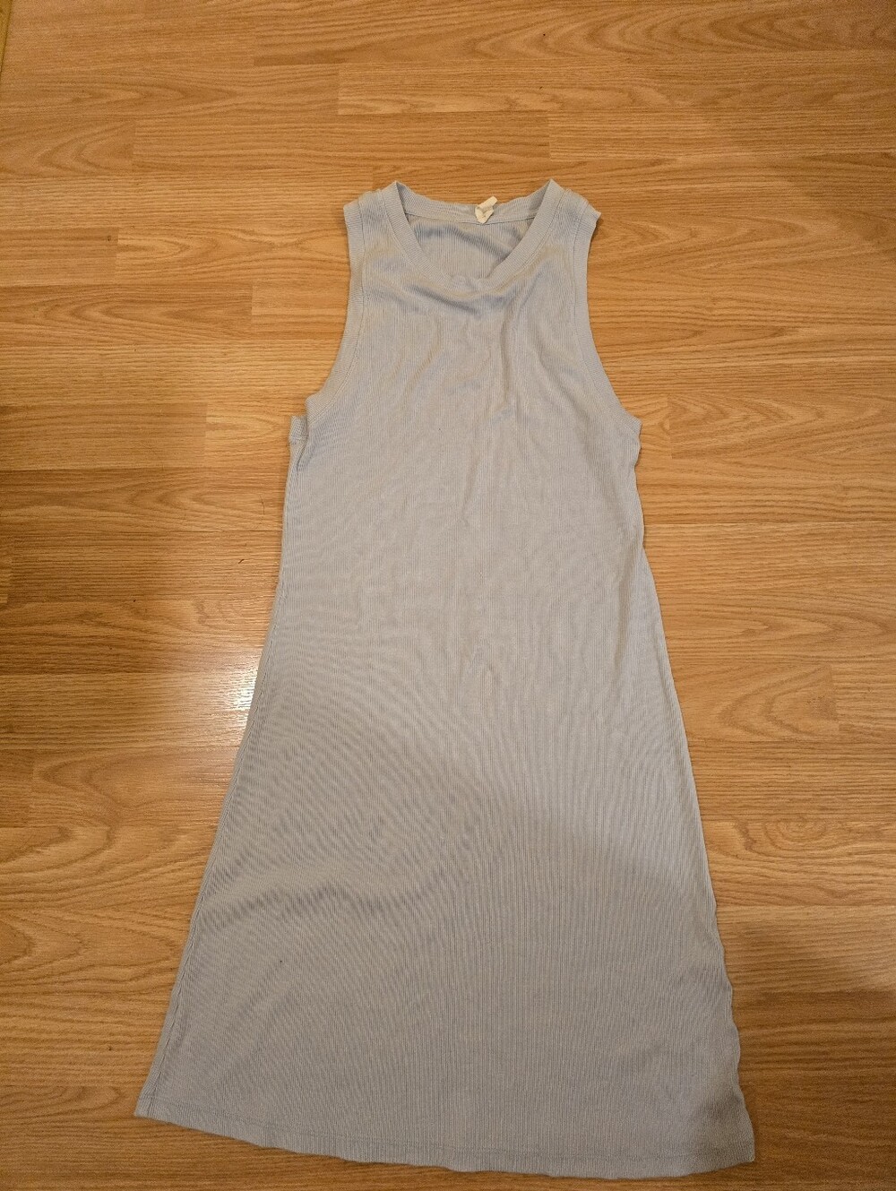 Wilfred Light Blue Ribbed Tank Midi Dress